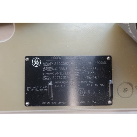 Ge Current Transformer, 0 to 14000A, 0 to 5A 245C5625P0006